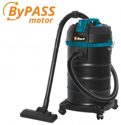 Пылесос строительный BORT BSS-1530 BLACK Пылесос для сухой и влажной уборки