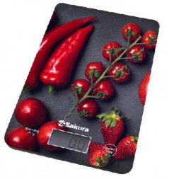 Весы кухонные SAKURA SA-6077BS перцы