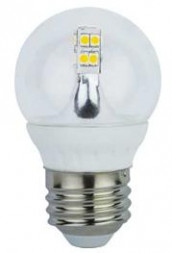 Лампа светодиодная ECOLA globe K7FV40ELC Premium 4,0W G45 E27 4000K прозрачный шар 76х45 (5)