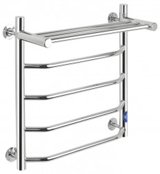 Полотенцесушитель водяной САНАКС викп5060 ВИКТОРИЯ-ТРАПЕЦИЯ с ПОЛКОЙ, ШхВ-500х600мм, труба-D32х2мм нержавейка полированная