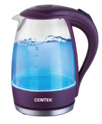 Чайник электрический CENTEK CT-0042 фиолетовый стекло