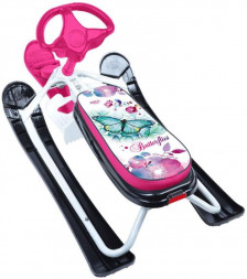 Снегокат NIKA Игрушка.Снегокат "Ника кросс" (СНК/Б2 с бабочками (белый каркас))