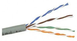 LANMASTER Кабель информационный TWT-5EUTP/100-GY кат.5E UTP 4 пары 24AWG PVC внутренний 100м серый