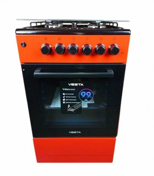 Комбинированная плита VESTA Valencia VKE 50 10-E Красный Ex