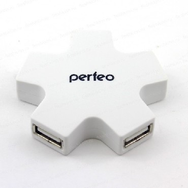 USB хаб PERFEO (PF_5049) USB-HUB 4 PORT PF-HYD-6098H белый