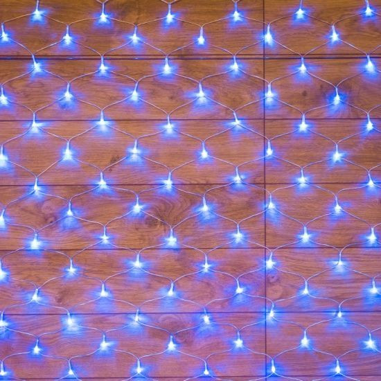 Гирлянда NEON-NIGHT (215-123) ГИРЛЯНДА &quot;СЕТЬ&quot; 1,5Х1,5М, ПР-Й ПВХ, 150 LED СИНИЕ