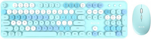 Клавиатура+мышь AULA AC306 Blue-Colorful