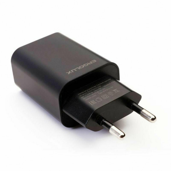СЗУ ERGOLUX (15107) ELX-РA01P-C02 ПРОМО (Сетевой адаптер 10Вт 1USB, 100-220В, 5V/2А, Черный, Пакет)