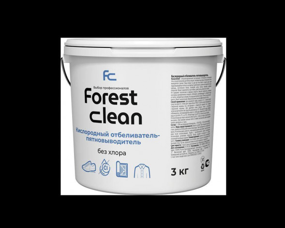 Отбеливатель - пятновыводитель FOREST CLEAN Отбеливатель - пятновыводитель (ведро 3 кг, порошок)