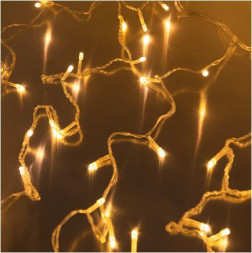 LED гирлянда FUNRAY Занавес CL-200WW, 2,1*1,5м, 200LED,тепл.белый, прозр. шн. 1,5м,220в, IP20,