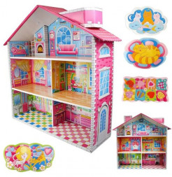 Детские игры ДЕСЯТОЕ КОРОЛЕВСТВО Кукольный домик быстрой сборки. Dream House. "Усадьба" 03633