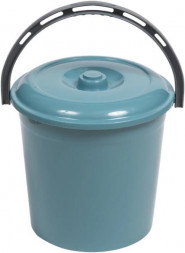 Ведро VIOLET 10л с крышкой (бирюзово-синий) 21055