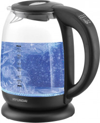 Чайник HYUNDAI HYK-S3809 1.7л. 2200Вт черный (стекло/пластик)
