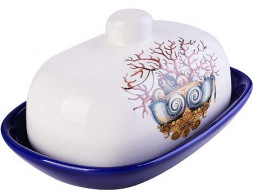 Масленка LORAINE 30815 белый,синий