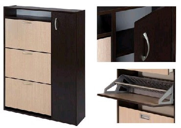 Обувница VENTAL Комфорт ШК-3 венге/бел.дуб