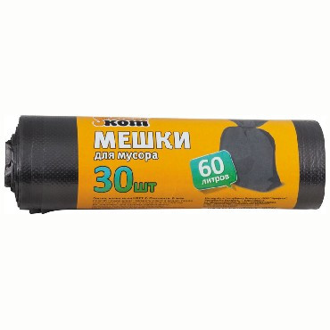 хоз. Принадлежности РЫЖИЙ КОТ мешки для мусора 60л 30шт/рул (3929)