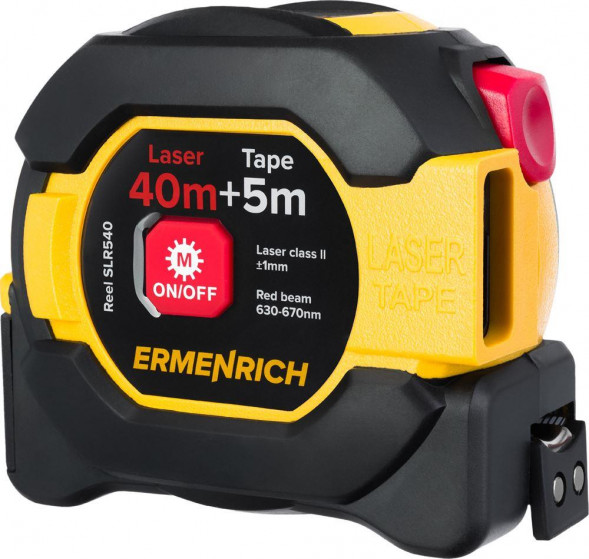 Рулетка с лазерным дальномером ERMENRICH Reel SLR540 81878