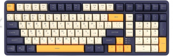 Клавиктура RITMIX RKB-602BL Dark Blue синий-оранжевый-бежевый RITMIX RKB-602BL Dark Blue синий-оранжевый-бежевый