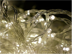 Светодиодная гирлянда ECOLA N4YV06ELC LED гирлянда 220V IP44 Нить 6м 100Led 4000K, 8 режимов, прозр.провод с вилкой нейтральный белый