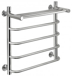 Полотенцесушитель водяной САНАКС ксп5060 СКОБА с ПОЛКОЙ ШхВ-500х600мм, труба-D32х2мм нержавейка полированная