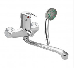 Смеситель для ванны STELS 7318 Смеситель в ванную длинный нос шаровый с дивектором на корпусе