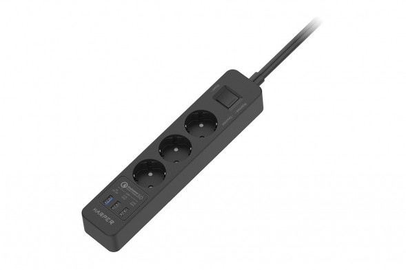СЕТЕВЫЕ ФИЛЬТРЫ HARPER UCH-420 BLACK QC3.0