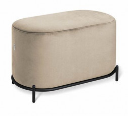 Пуфик SHEFFILTON SHT-B7 ванильный крем/черный муар (208962)