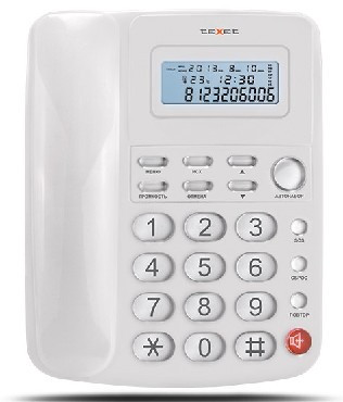 Телефон проводной TEXET TX-250 белый