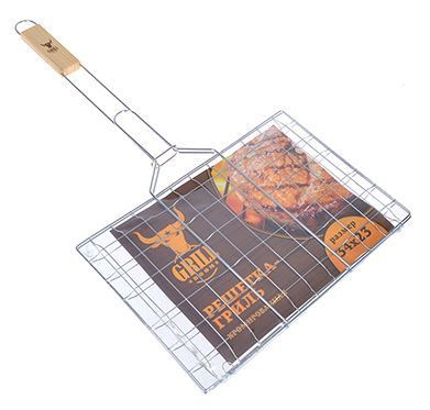 Решетка-гриль GRILLBOOM Решетка-гриль хром., 23х35х2 см 104-017