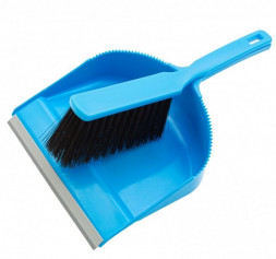 Набор для уборки PALISAD Набор: совок с кромкой 330X225 мм и щетка-сметка 285 мм, голубой, HOME 933105