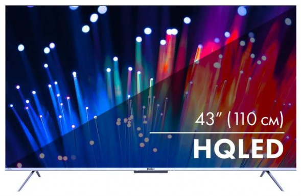 Телевизор HAIER 43 SMART TV S3, QLED, 4K ULTRA HD, серебристый