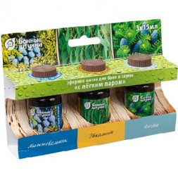 Банные принадлежности БАННЫЕ ШТУЧКИ 30002 Набор эфирных масел 3шт. (пихта, можжевельник, эвкалипт)