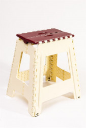 РОССИЯ 100104 Табурет складной, коричнево-бежевый, 46х43х36 см, 120 кг