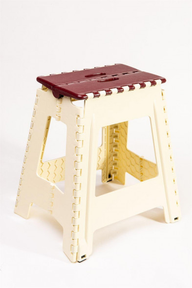 РОССИЯ 100104 Табурет складной, коричнево-бежевый, 46х43х36 см, 120 кг