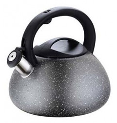 Чайник со свистком HITT H01034 Starlight 3л со св., серый мрамор Л6452