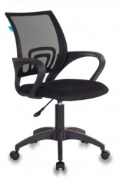 Кресло компьютерное ЯрКресло Кресло STI-KO44/LEATH-B спинка сетка черный, сиденье черный кожзам