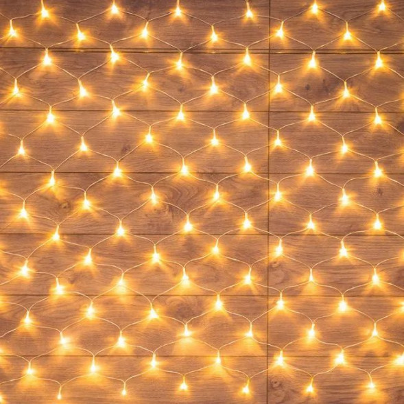 Гирлянда NEON-NIGHT (215-126) ГИРЛЯНДА &quot;СЕТЬ&quot; 1,5Х1,5М, ПР-Й ПВХ, 150 LED ТЕПЛЫЙ БЕЛЫЙ