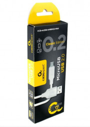 интерфейсный кабель GEMBIRD/Cablexpert (17914) CB-mUSB2-AMBMO2- CLASSIC 0.2 - 1.0 м - белый