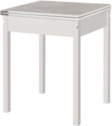 Стол обеденный ЭЛЕГИЯ Стол обеденный с выдвижным подстольем (Слоновая кость (Лак),Цемент) (2 кор.)