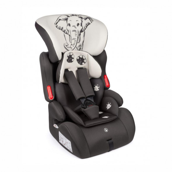 Детское автомобильное кресло SIGER KRES3597 Космо Lux гр.I/II/III, слон серый, бежевый