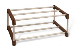 Полка для обуви SHEFFILTON SHT-SR3-P коричневый/дуб светлый глянц. (931602)