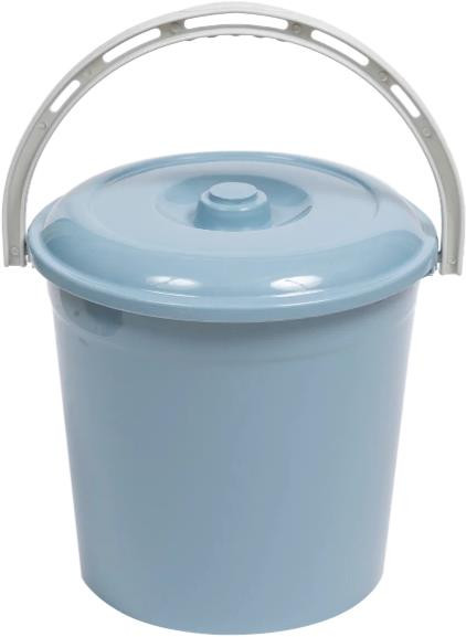 Ведро VIOLET 10л с крышкой (серо-синий) 21049