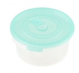 Контейнер пищевой ПОЛИМЕРБЫТ КОНТ-Р &quot;СМАЙЛ&quot;КРУГЛ.С КЛАПАНОМ 0,8л СВЧ (С 521)