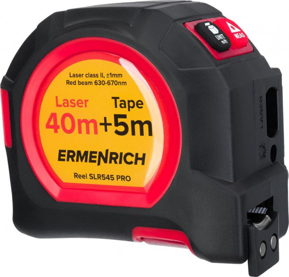 Рулетка с лазерным дальномером ERMENRICH Reel SLR545 PRO 81877
