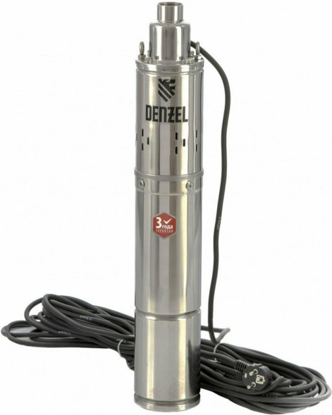 Насосы DENZEL Скважинный насос DWS-4-100, винтовой, диаметр 4&quot;, 800 Вт, 1700 л/ч, напор 100 м 97252