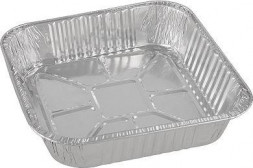 MALLONY Форма для выпечки, LAMINA, размер: 20,5*20,5*4,5 см, из алюм фольги, квадратная, одноразовая (108085)