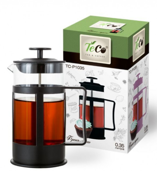 Френч-пресс TECO TС-P1035-BL черный 350 мл