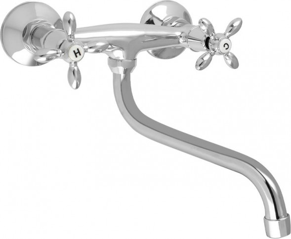 Смеситель для кухни САТУРН 34055 Смеситель кухонный от стены металлокерамика