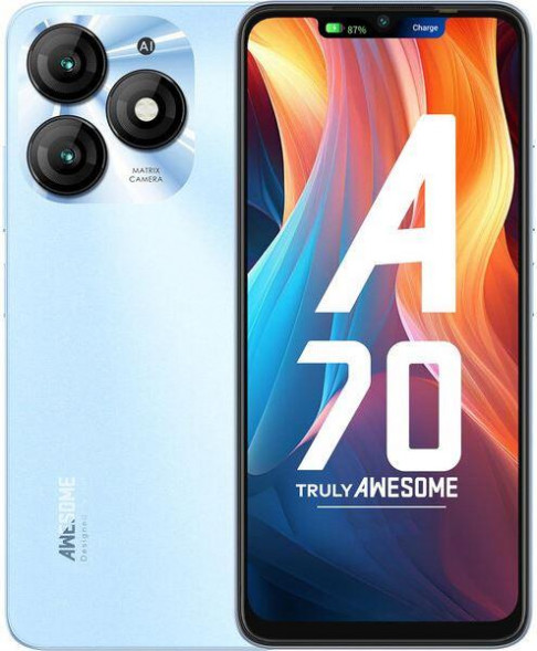 Смартфон ITEL A70 4/256Gb Azure Blue