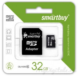 Карта памяти SMARTBUY (SB32GBSDCL10-01LE) MicroSDHC 32GB Class10 LE + адаптер